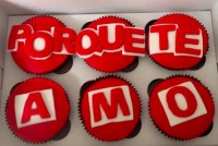 Cupcake amor caja por 6 unidades